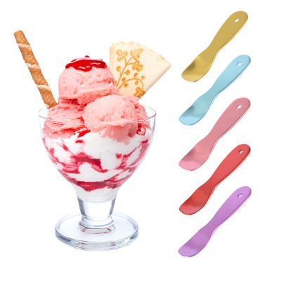 Multi-Colored Wholesale Factory Direct High Quality Dessert Aluminum Ice Cream Spoons