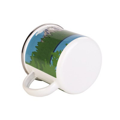 DX 12oz Enamel cup Heat Transfer with handle for sublimation enamel cup