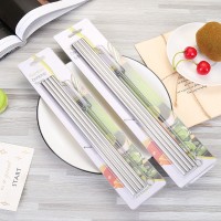 Eco-Friendly Reusable 304 Stainless Steel Metal Bending Drinking Straws With Brush