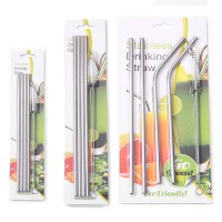 New type stainless steel metal eco-friendly straws drinking set gift box chilling ice cube