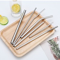 2019 amazon top seller eco-friendly with cleaning brush metal drinking stainless steel straw