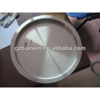 Round shape stainless steel tray, metal serving plates