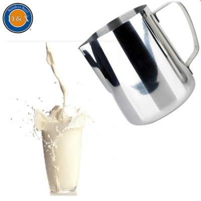 Customized size 300ml 400ml 500ml metal 304 stainless steel milk jug