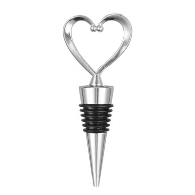 Shinny Stainless Steel Champagne Bottle Stopper Heart Shape